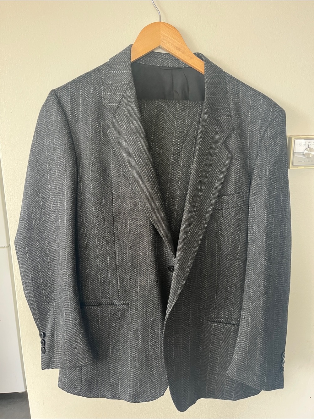 Gray Herringbone Men’s Blazer